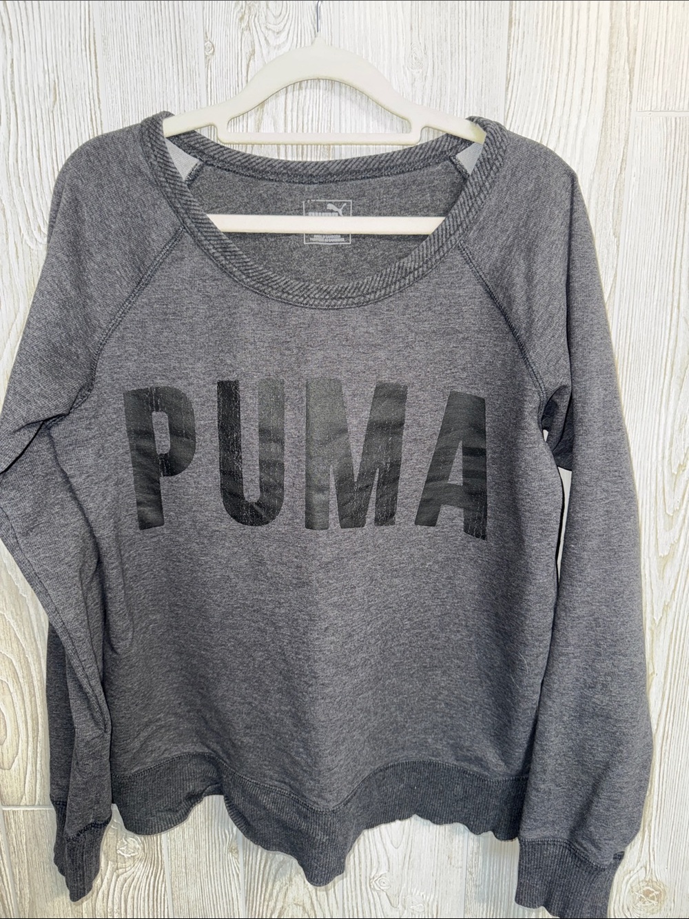 Puma Charcoal Gray Logo Pullover